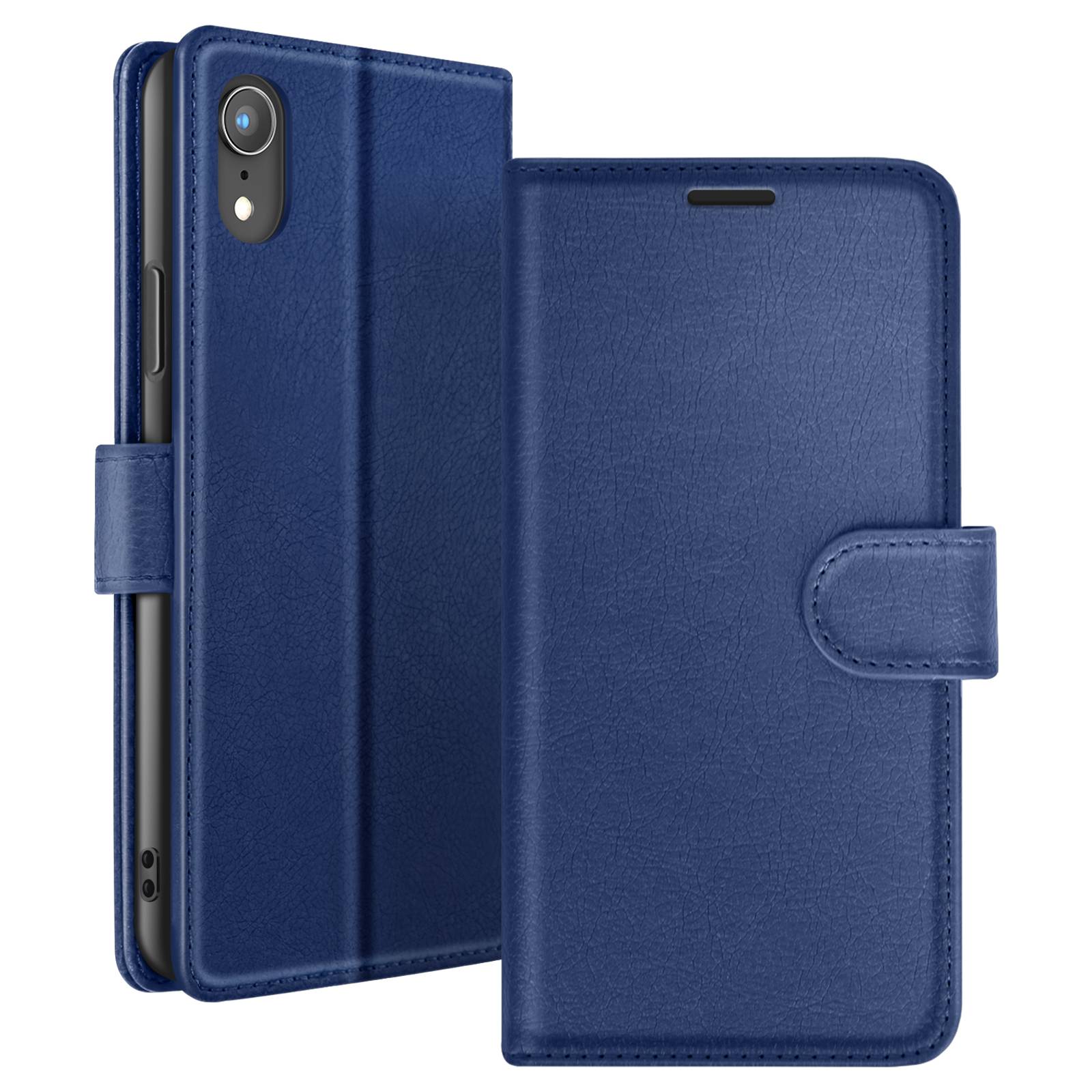 Étui Portefeuille pour iPhone XR avec Fonction Support et Languette Magnétique-0