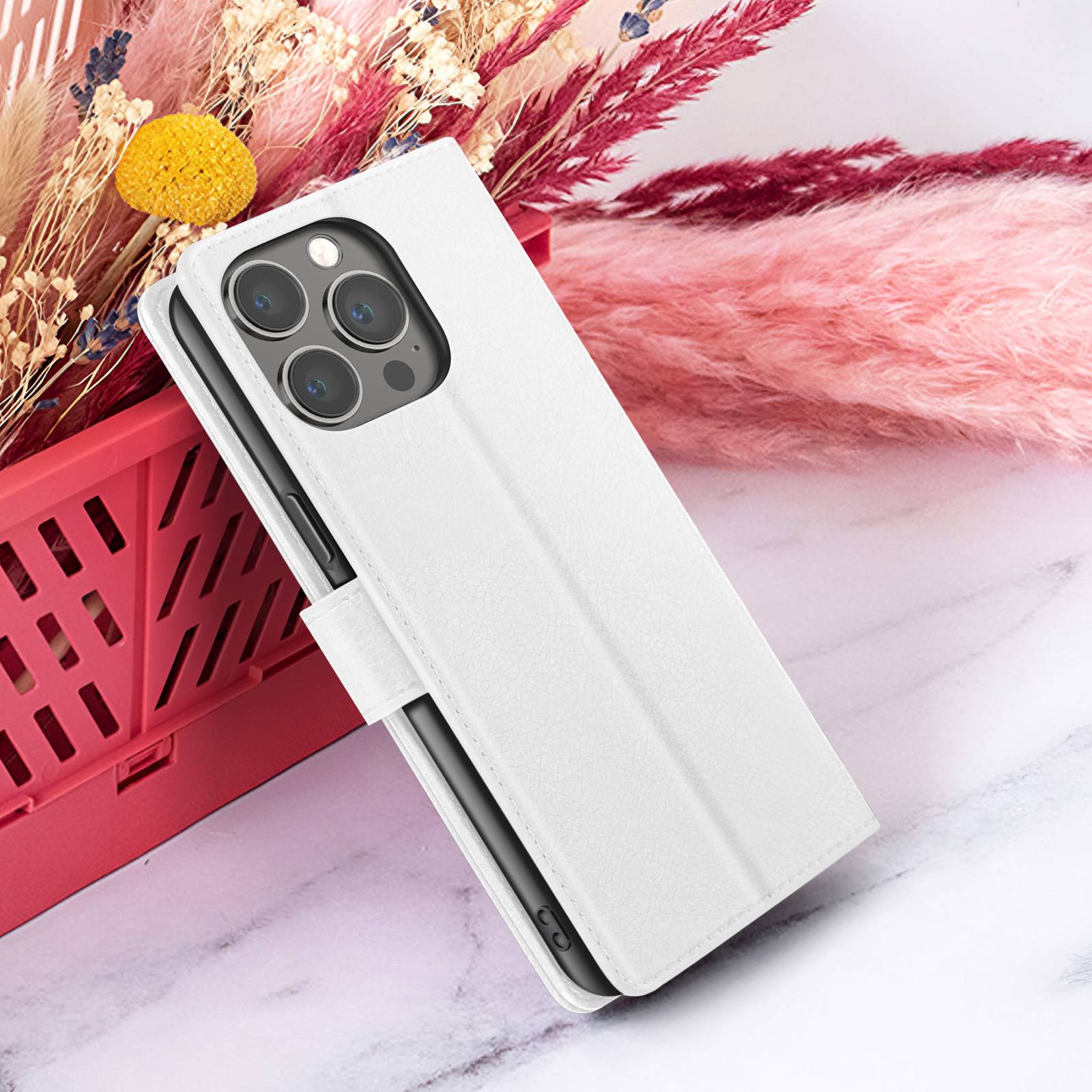 Étui Portefeuille pour iPhone 13 Pro Support et Languette Magnétique-4