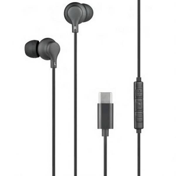 Ecouteurs USB C Intra-auriculaire Noir avec Télécommande et Micro