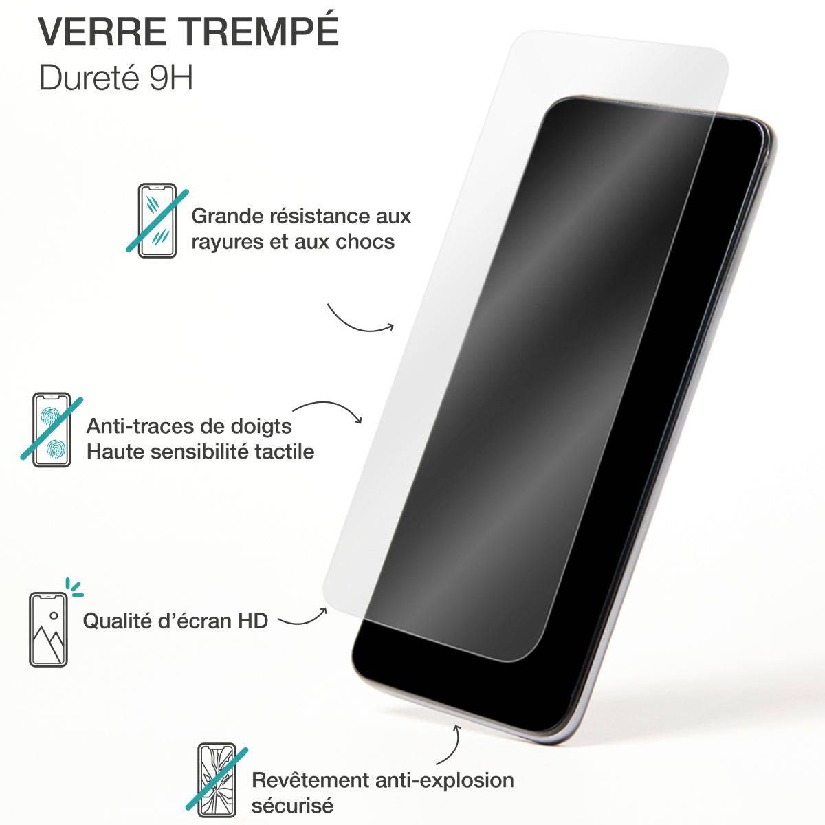 Protection d'Écran pour Samsung Galaxy A35 en Verre Trempé 2.5D avec SmartFrame-1