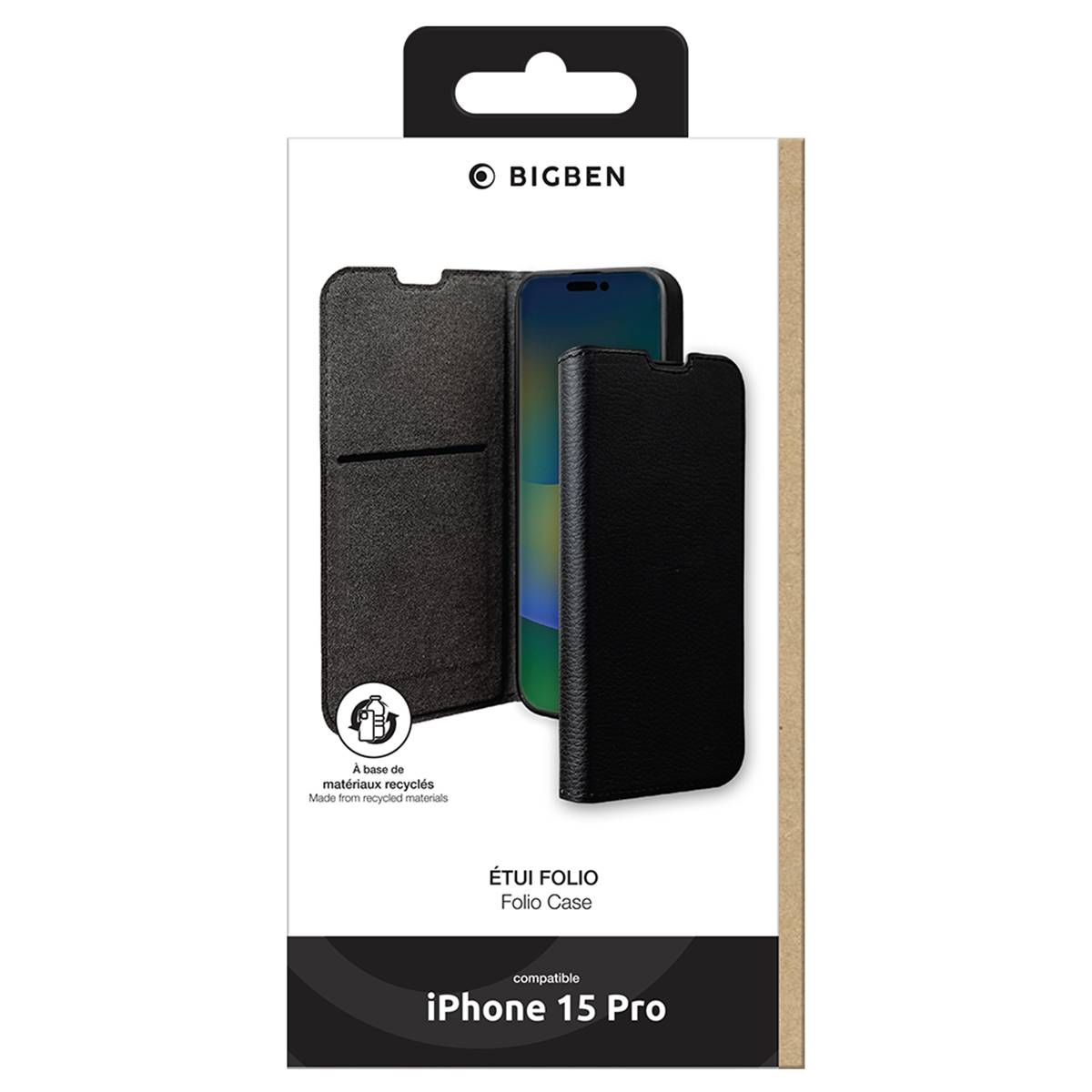 Étui pour Apple iPhone 15 Pro Folio Wallet avec Porte-cartes et Support vidéo-1