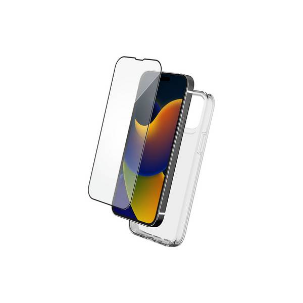 Coque pour iPhone 15 Plus et Protection d'Écran en Verre Trempé avec SmartFrame
