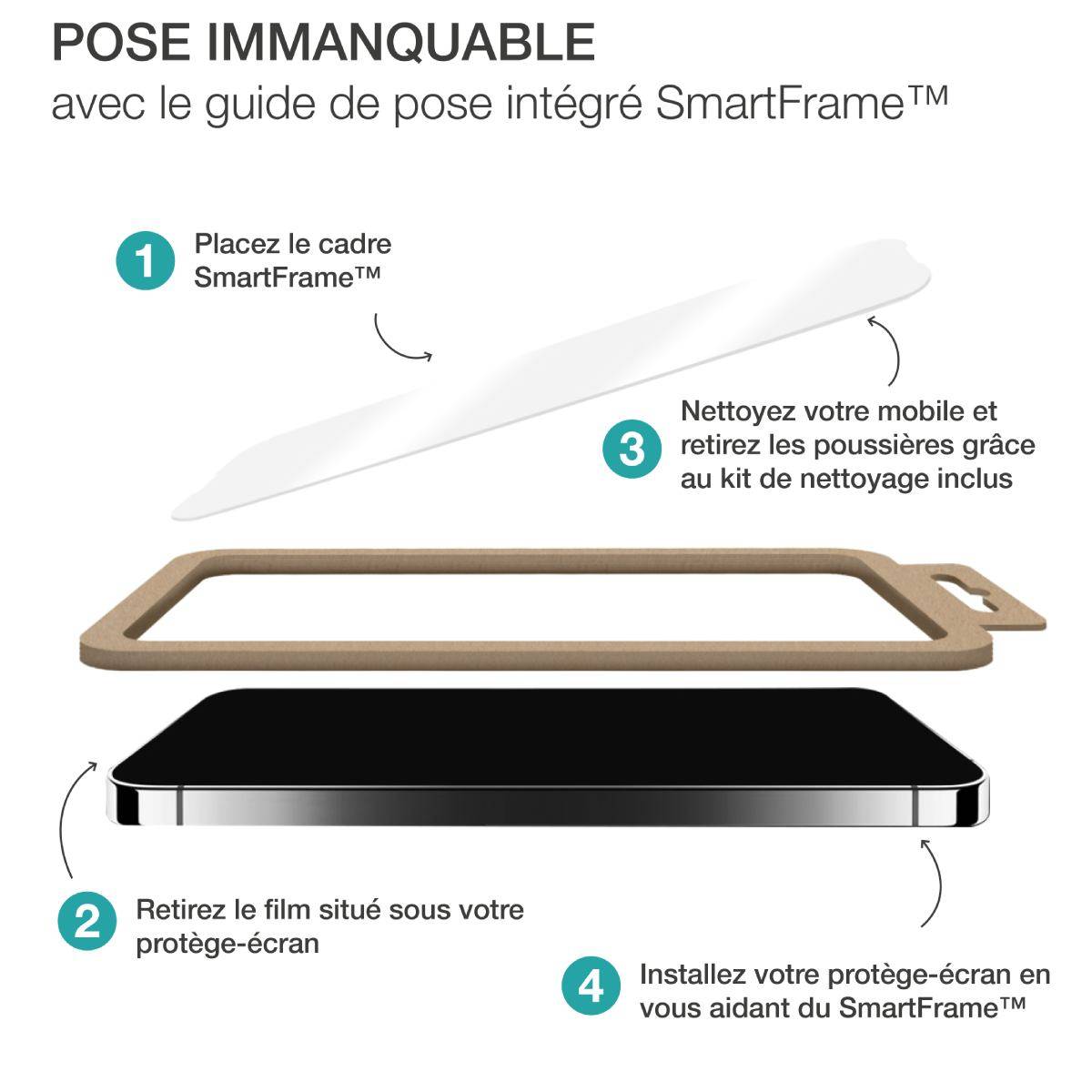 Protection d'Écran pour Samsung Galaxy A35 en Verre Trempé 2.5D avec SmartFrame-3