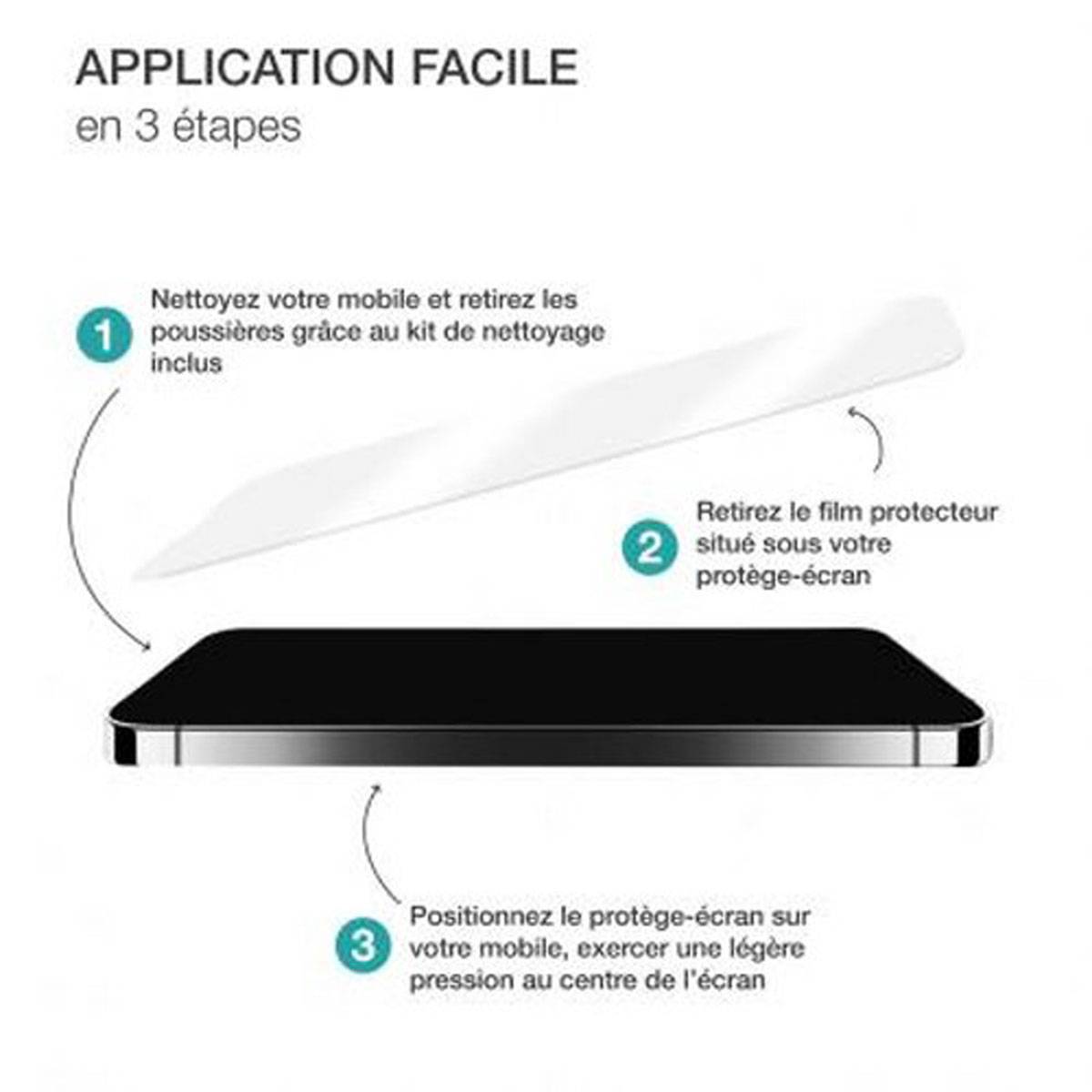 Protège écran pour Apple iPhone 8 Plus / 7 / 6 Plat Anti-rayures-3
