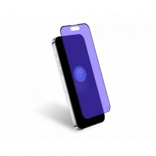 Protection d'écran pour iPhone 15 en Verre Organique 2.5D Anti Lumière Bleue