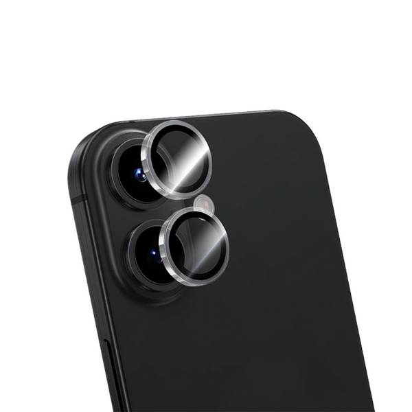 2 Protège-Lentilles Caméra pour iPhone 16 / 16 Plus en Verre Trempé Plat 9H+