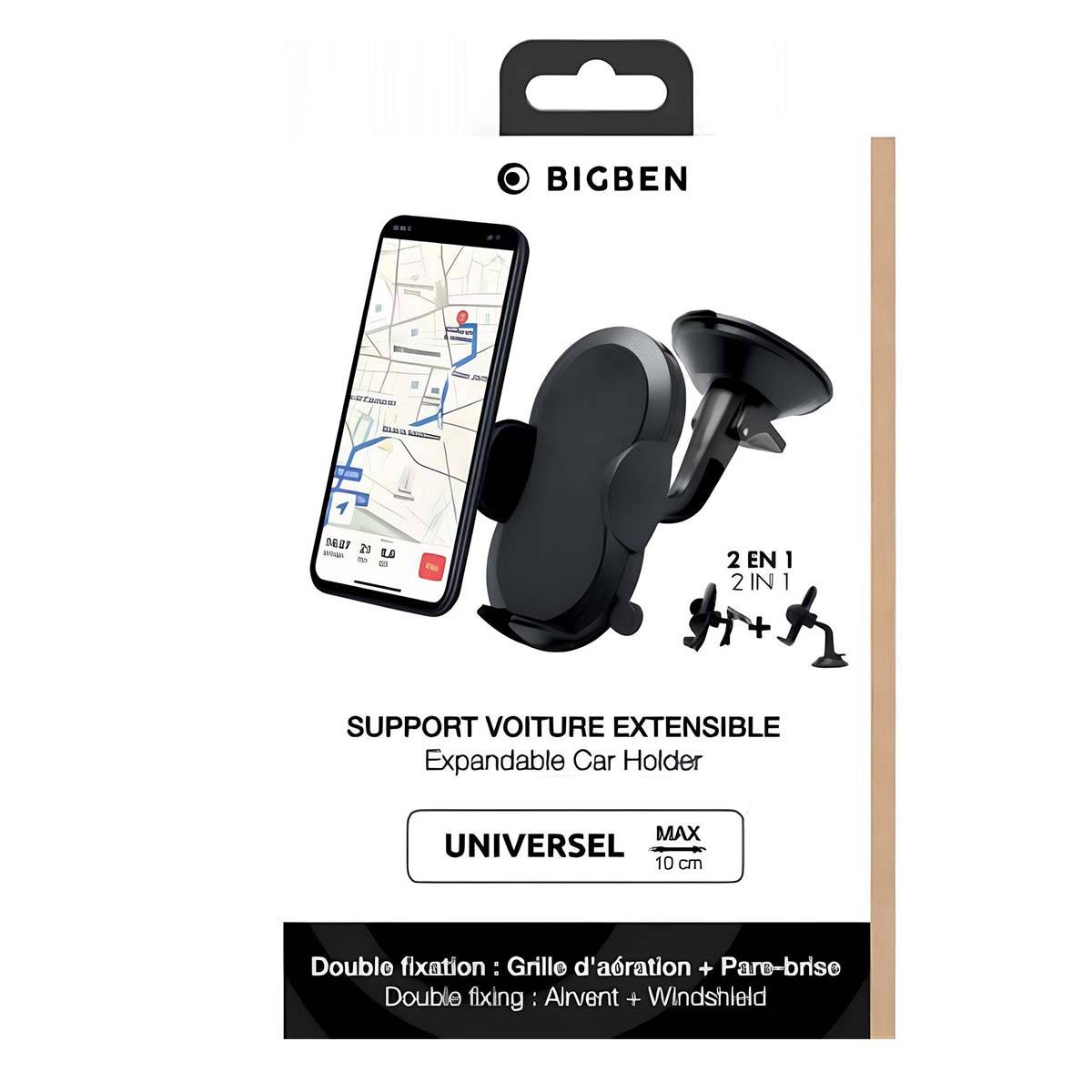 Support Voiture pour Smartphone 2 en 1 Ajustable sur Pare-brise-3