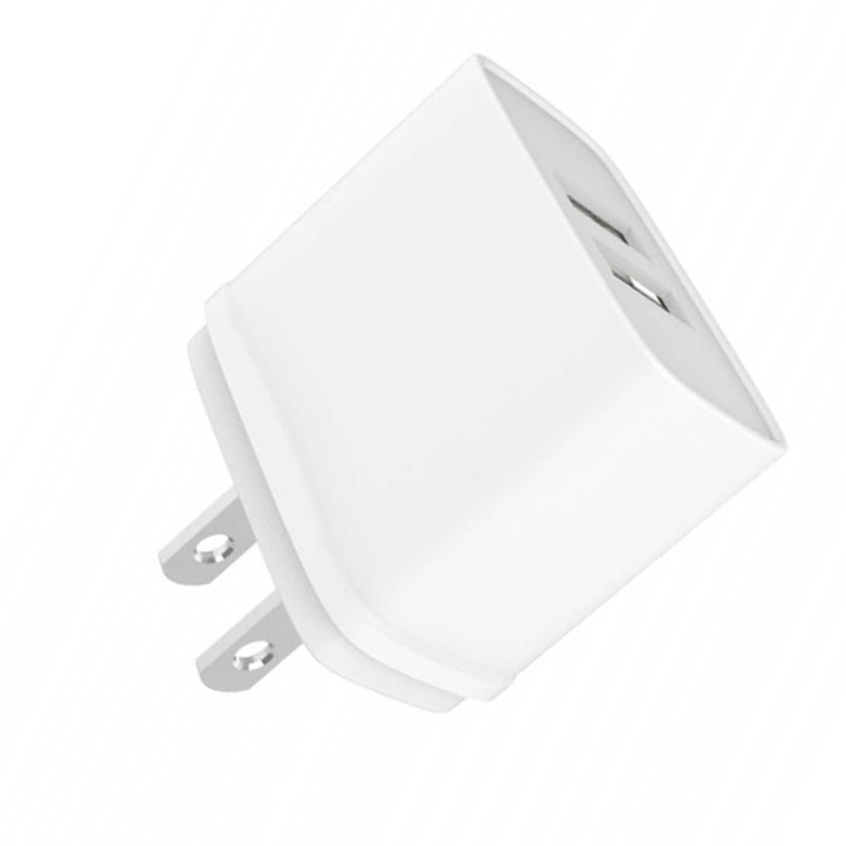 Chargeur Secteur Double USB-A 12 W 2,4A Prise US-1