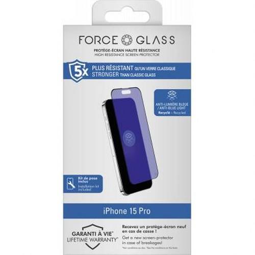 Protection d'écran pour iPhone 15 Pro en Verre Organique 2.5D Anti Lumière Bleue-4