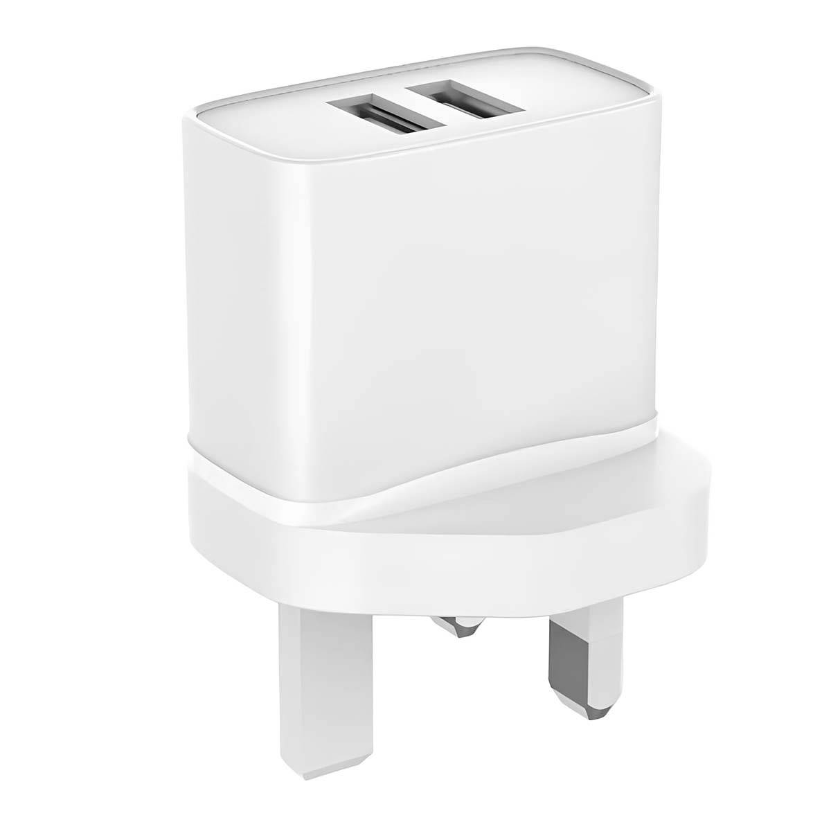 Chargeur Secteur Double USB-A 12 W 2,4A Prise UK et Dubai-3