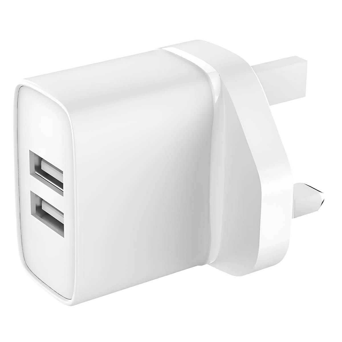 Chargeur Secteur Double USB-A 12 W 2,4A Prise UK et Dubai-4