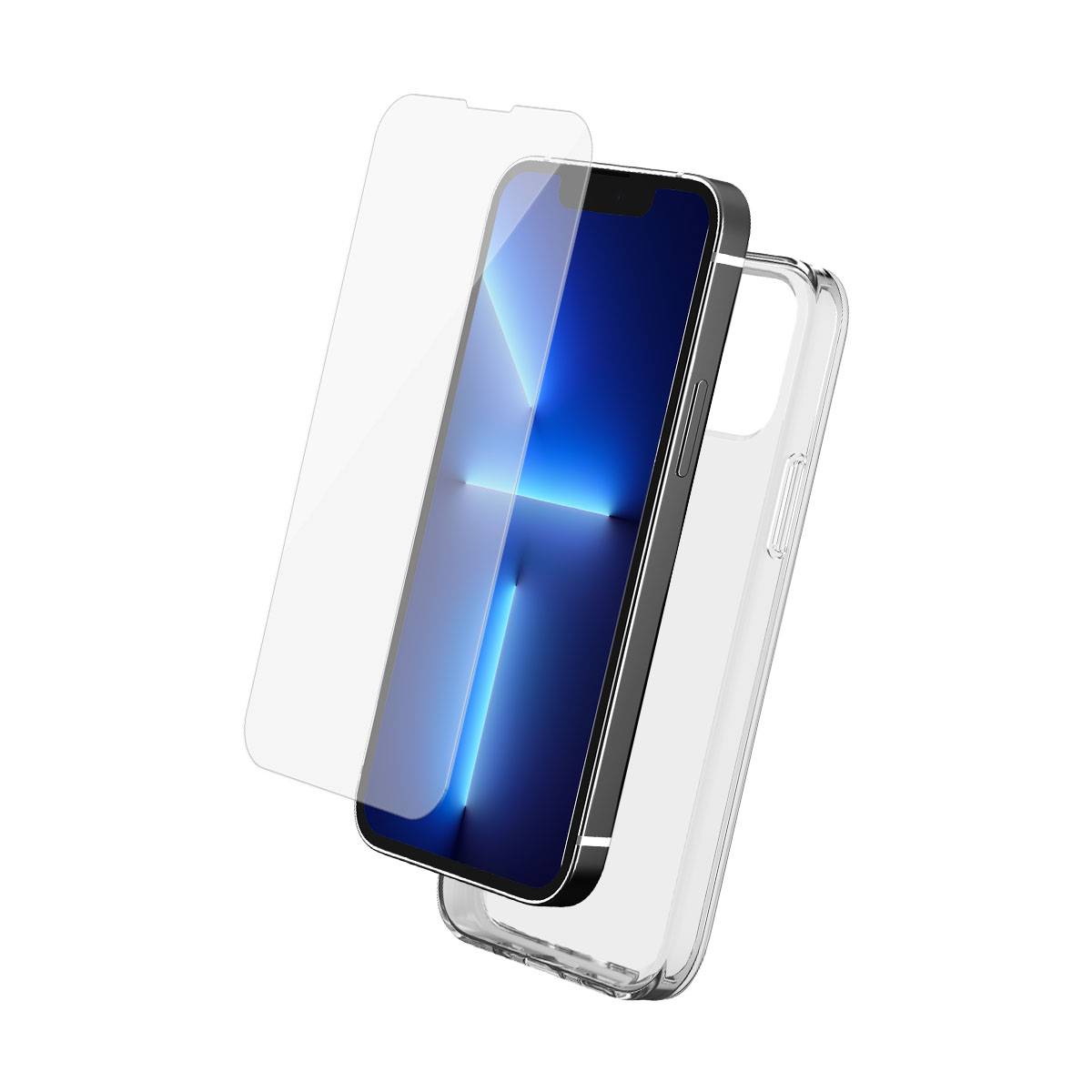 Coque pour Apple iPhone 13 Pro Max en TPU et Protection d'Écran en Verre Trempé-0