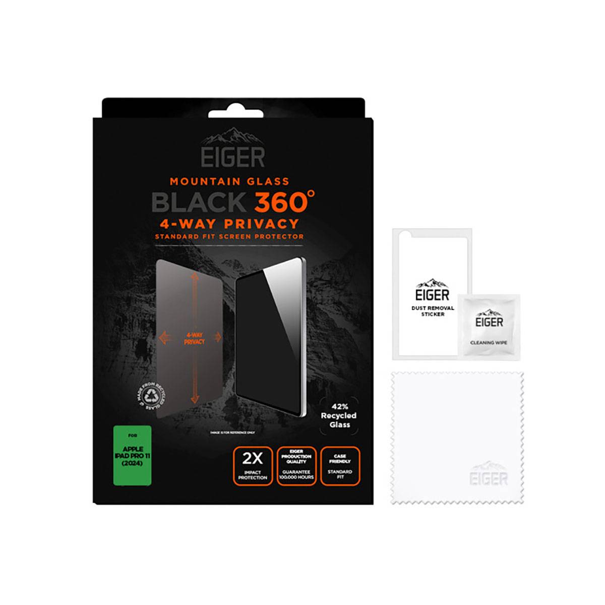 Protection Verre Trempé ASAHI 2.5D Privacy 360 degré pour iPad Air 11"-3