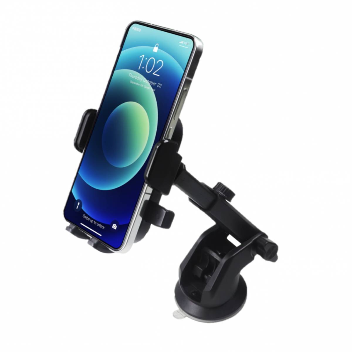 Support Voiture pour Smartphone avec Bras Télescopique Multi-fixation-1