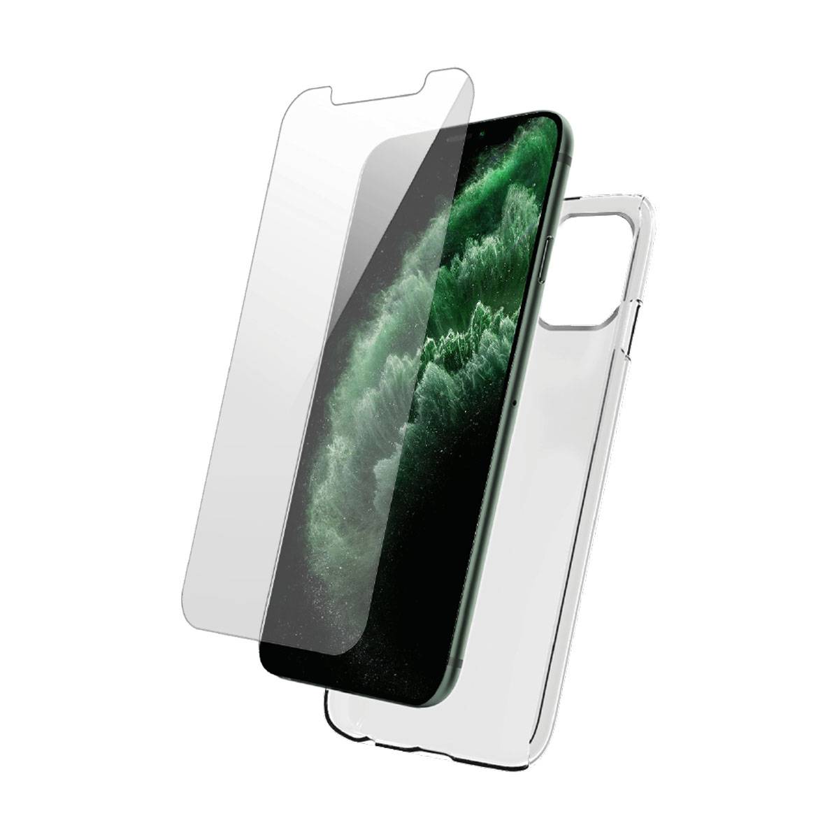 Coque pour Apple iPhone 11 Pro en TPU et Protection d'Écran en Verre Trempé-1