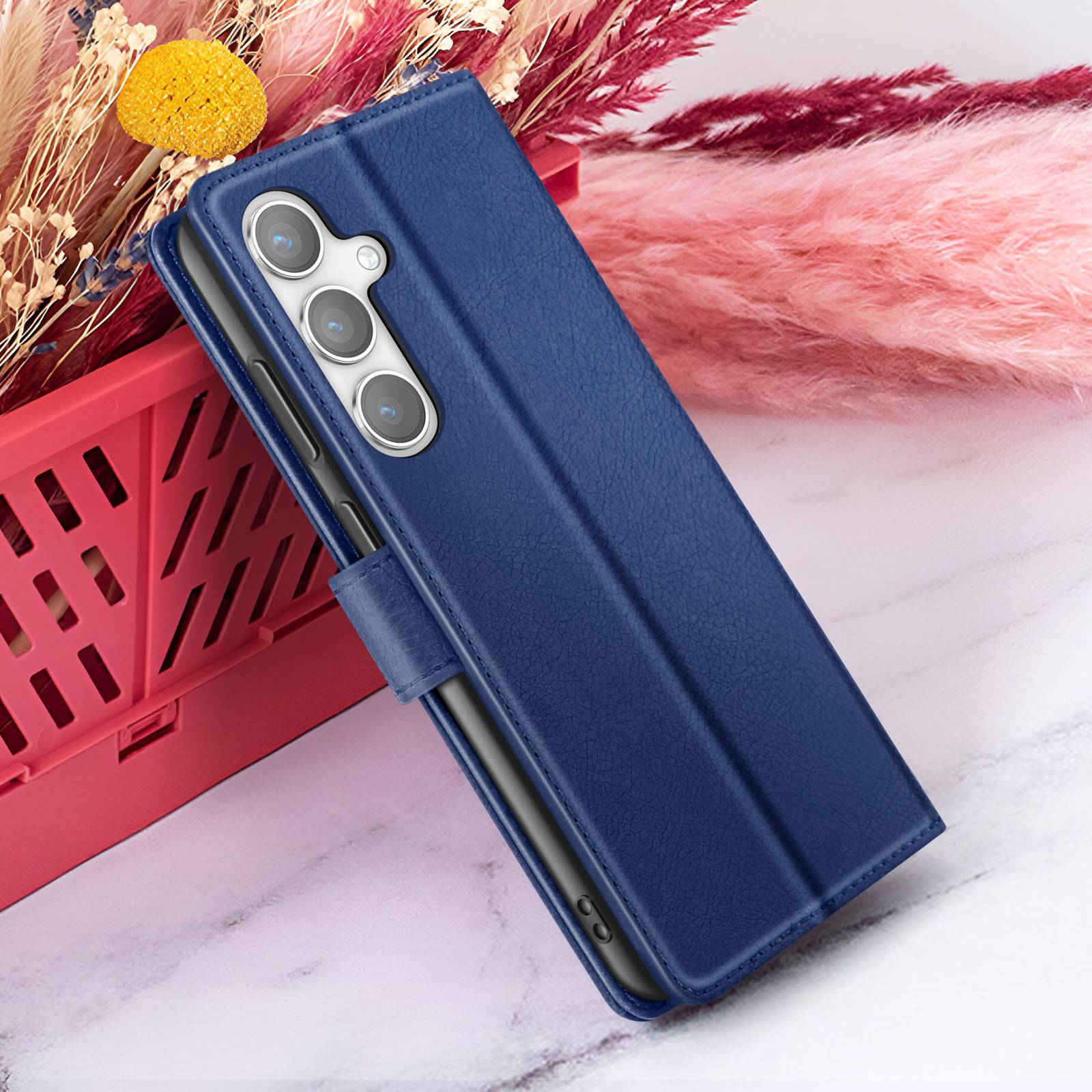Étui Portefeuille pour Galaxy S24 avec Fonction Support et Languette Magnétique-4