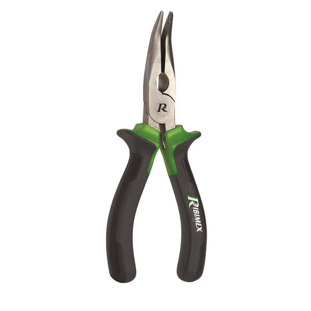 Pince bec long coudée 160 mm acier forgé chromé vanadium-0