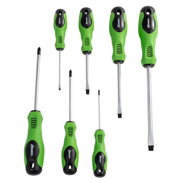 Lot de 7 tournevis soft touch 4 plats 3 Phillips