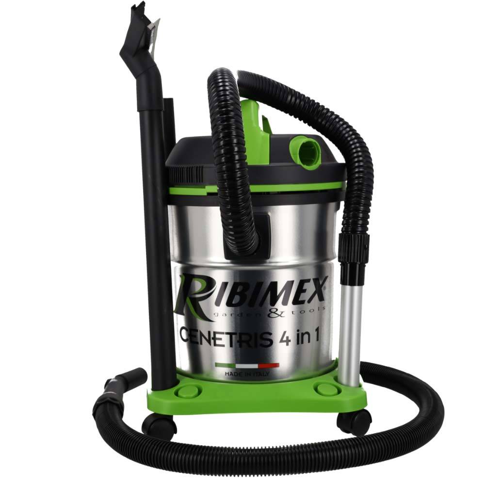 Aspirateur Cuve Eau Et Poussière 20l 1200w Vert Et Inox Ribimex PRCEN010IT-2