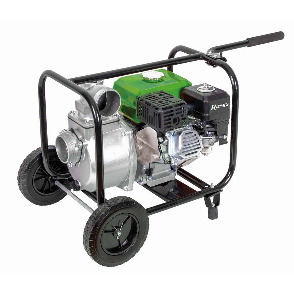 Motopompe 6 hp 212 cc 33m3 par heure sur roues-0