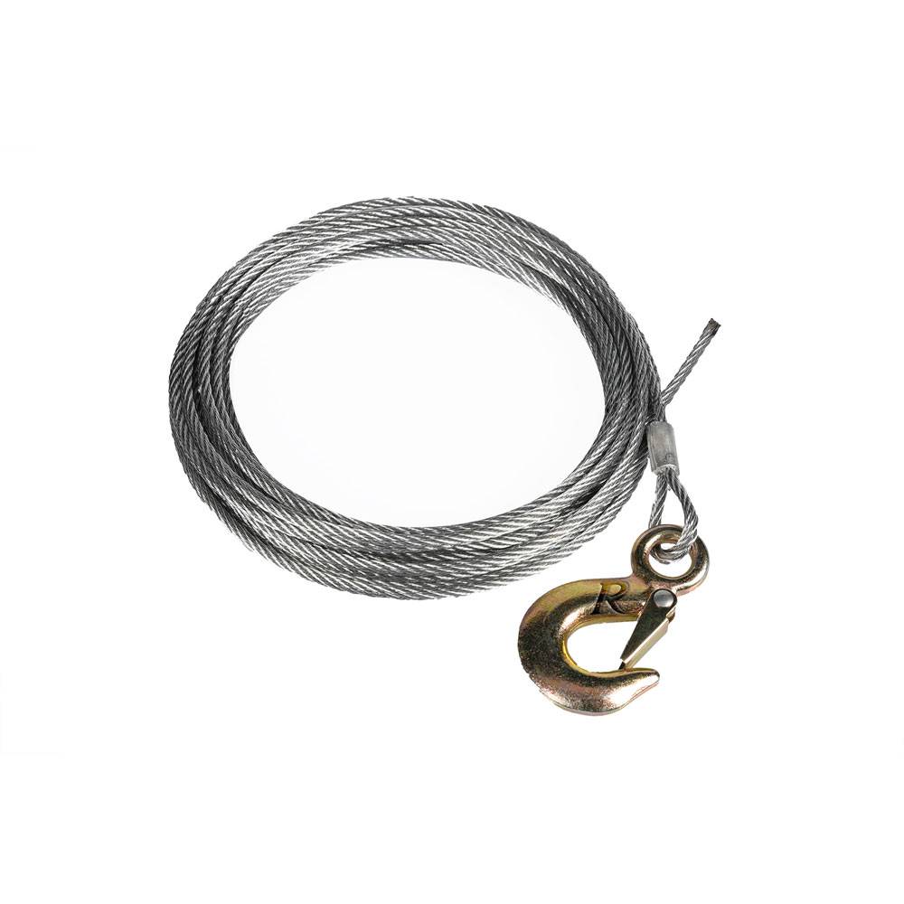 Câble en acier 10 mètres diamètre 5mm avec crochet-0