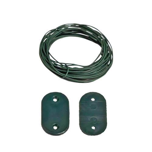 Kit fixation vert pour brise-vue lot de 30 avec 4 mètres de fil-0