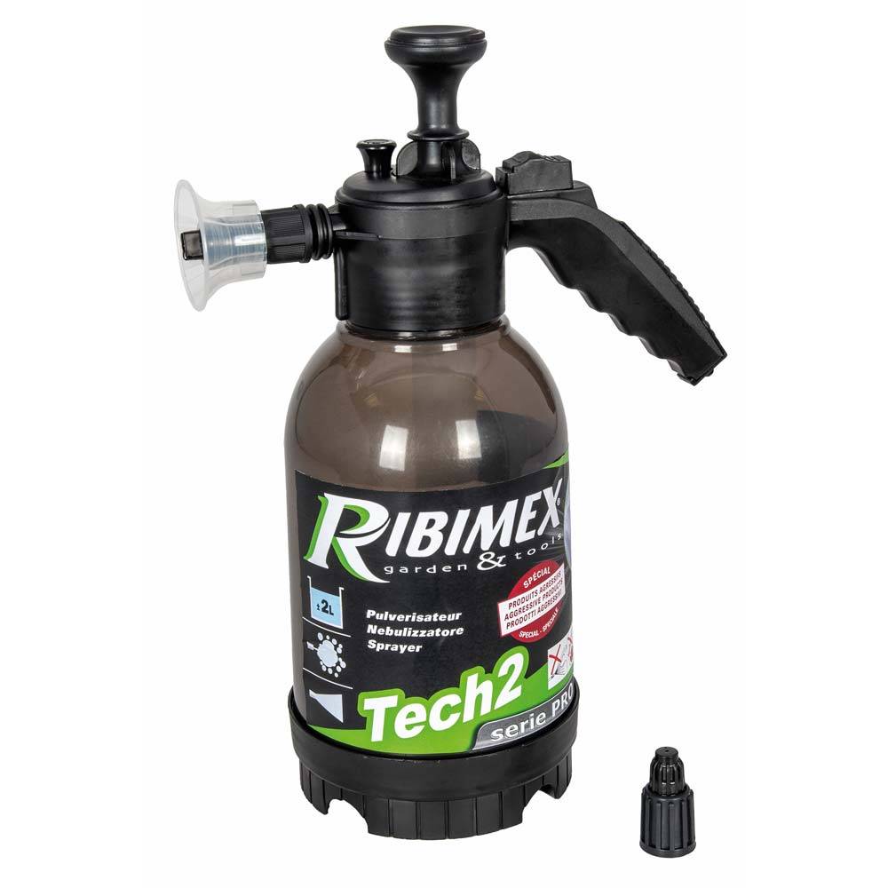 Pulvérisateur 2L à main pression préalable 'Tech2' 3 en 1 produits agressifs-0