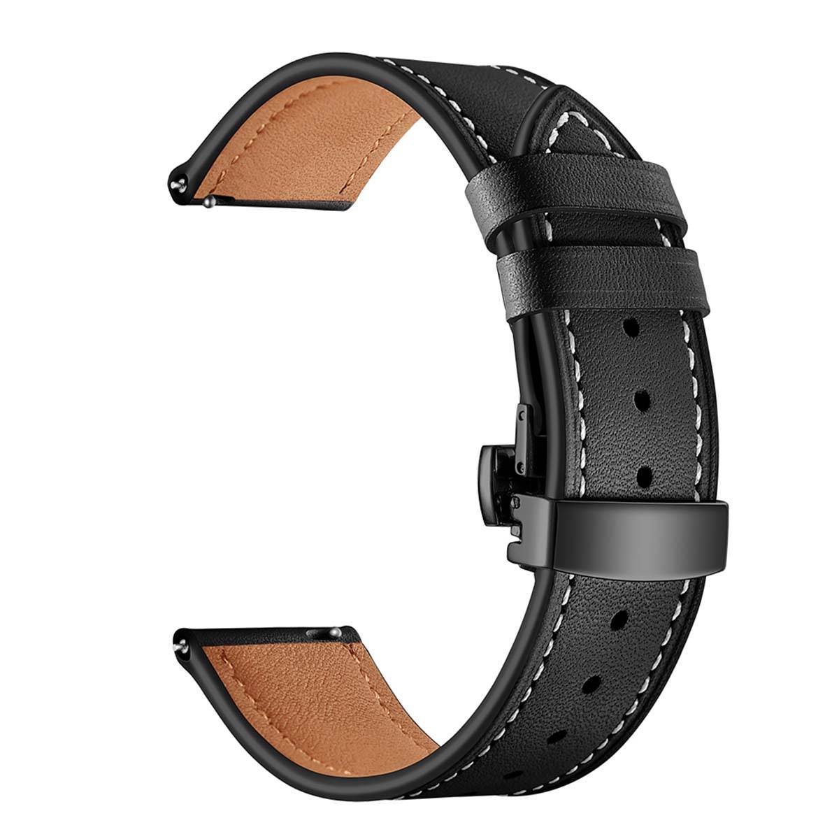 Bracelet pour Apple Watch 38/40/41mm en cuir véritable avec boucle déployante-3
