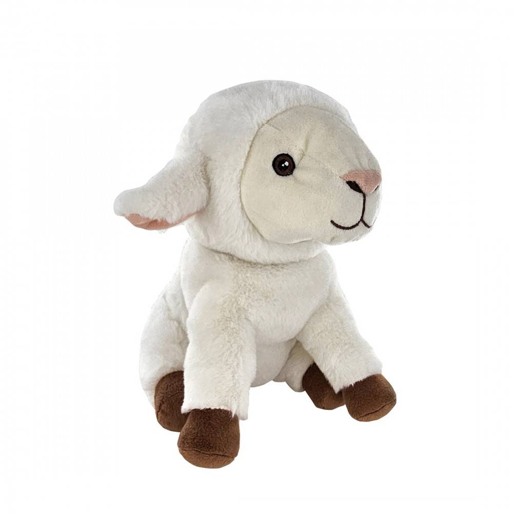 Bouillotte peluche dehoussable 25cm + sachet lavande - Mouton-0