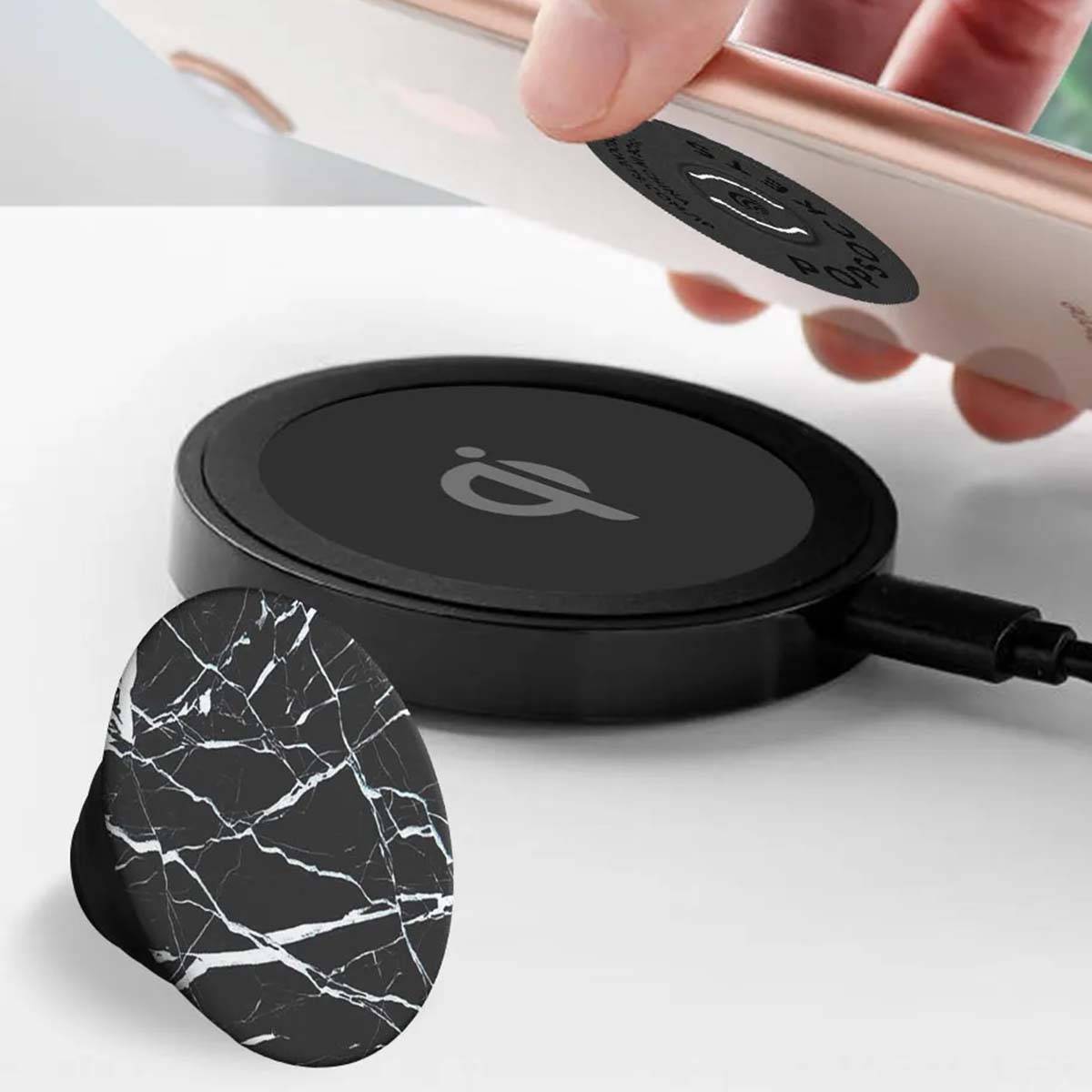 Pop Grip pour Smartphones Gén 2 Design Vagues Nocturnes et Marbre-4