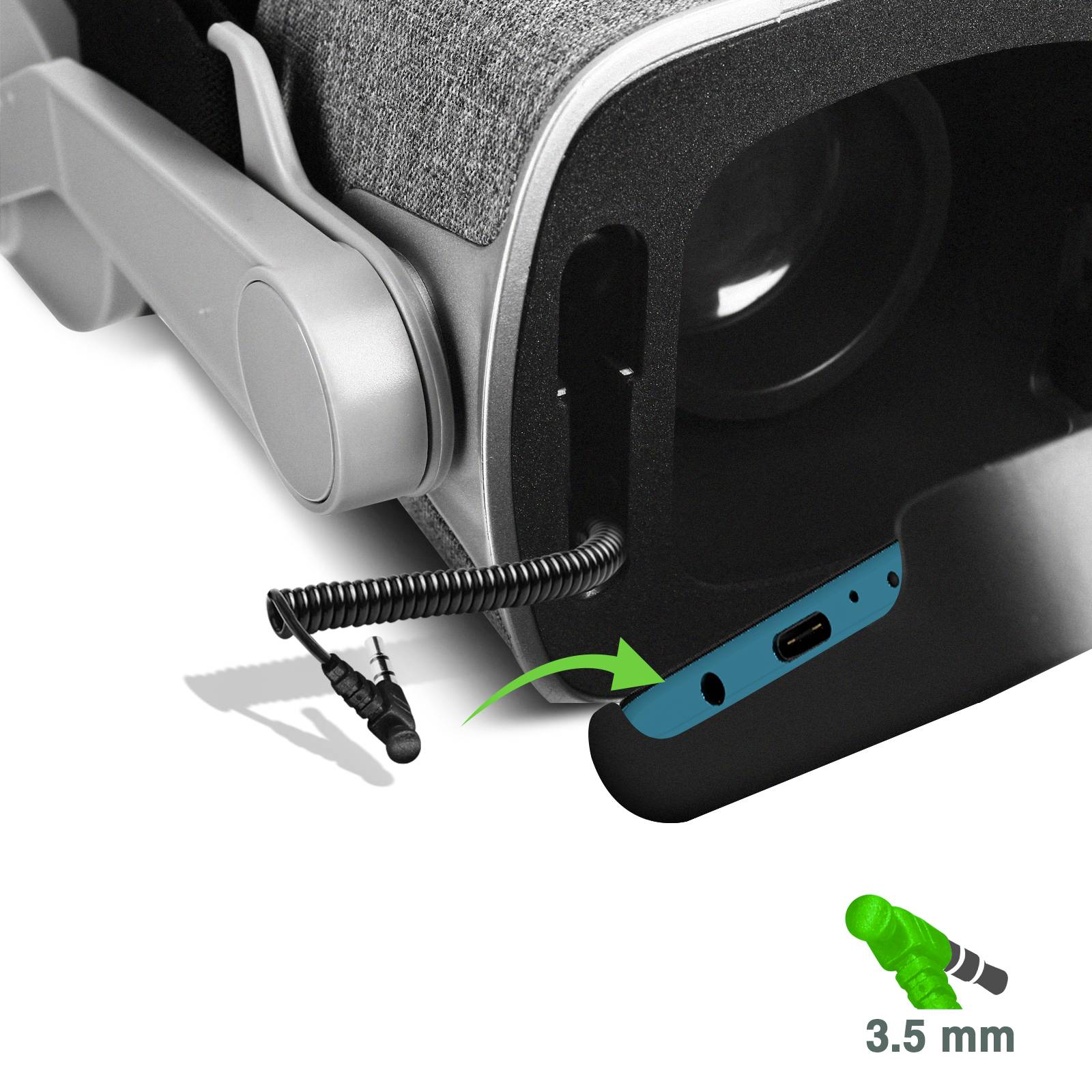 Casque VR Smartphone Immersion Audio Jack 3.5mm Sangles réglables-4