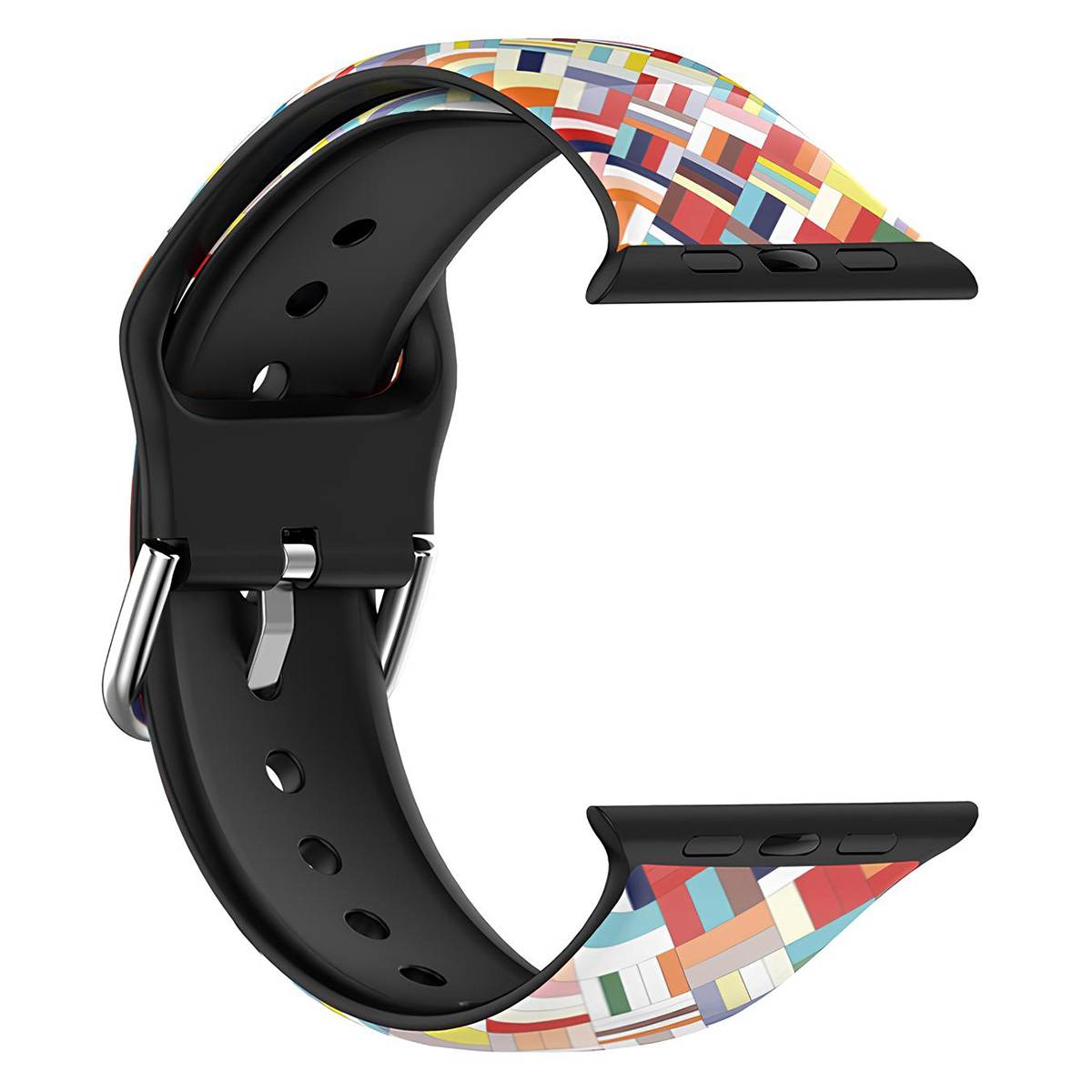Bracelet pour Apple Watch 38/40/41mm Patchwork en TPU Abstract-1
