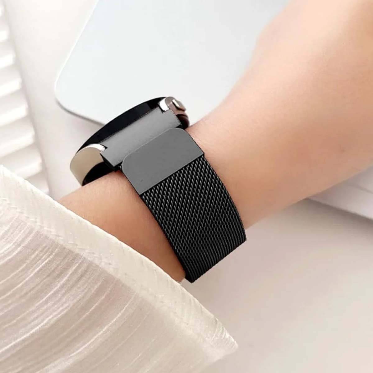 Bracelet pour Galaxy Watch 4/4 Classic/5/5 Pro/6/6 Classic Milanais Acier-3
