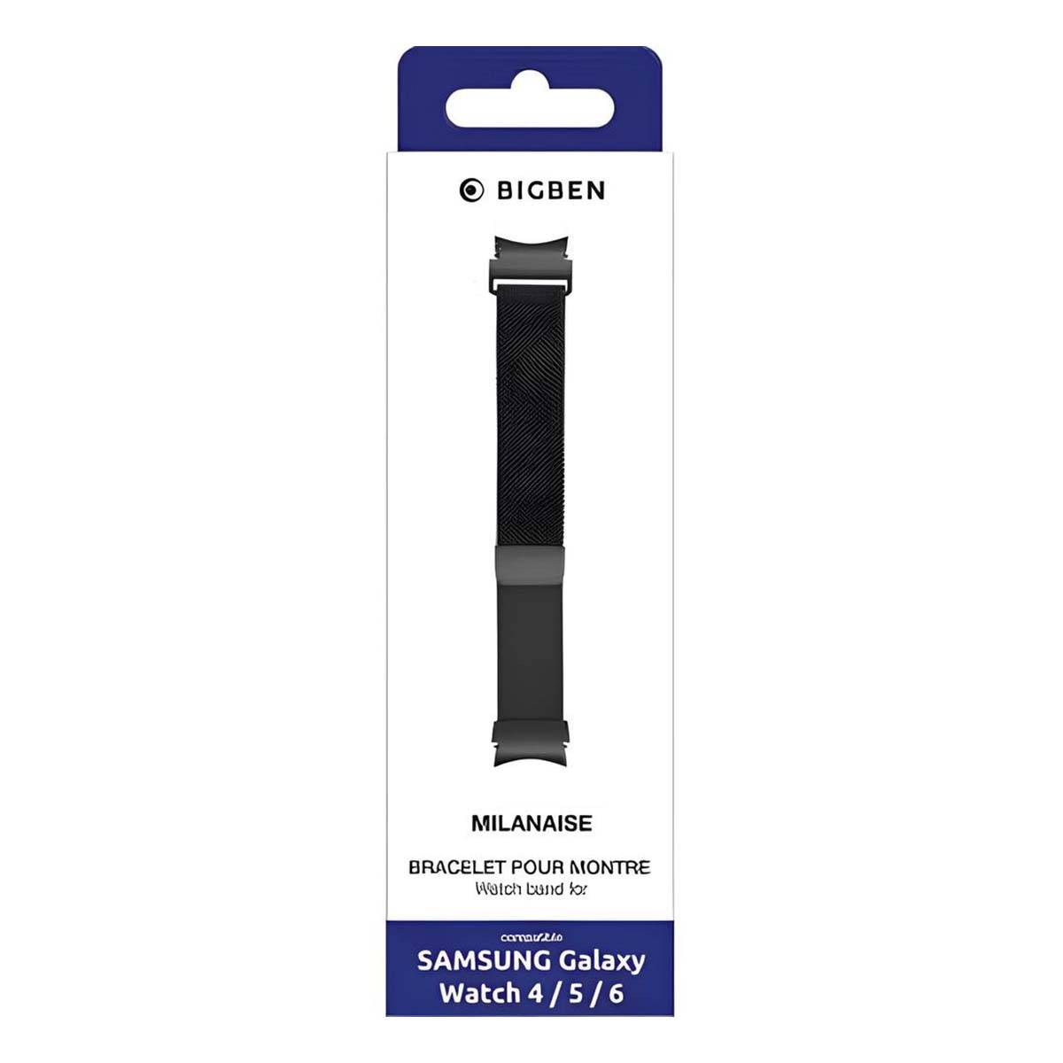 Bracelet pour Galaxy Watch 4/4 Classic/5/5 Pro/6/6 Classic Milanais Acier-4