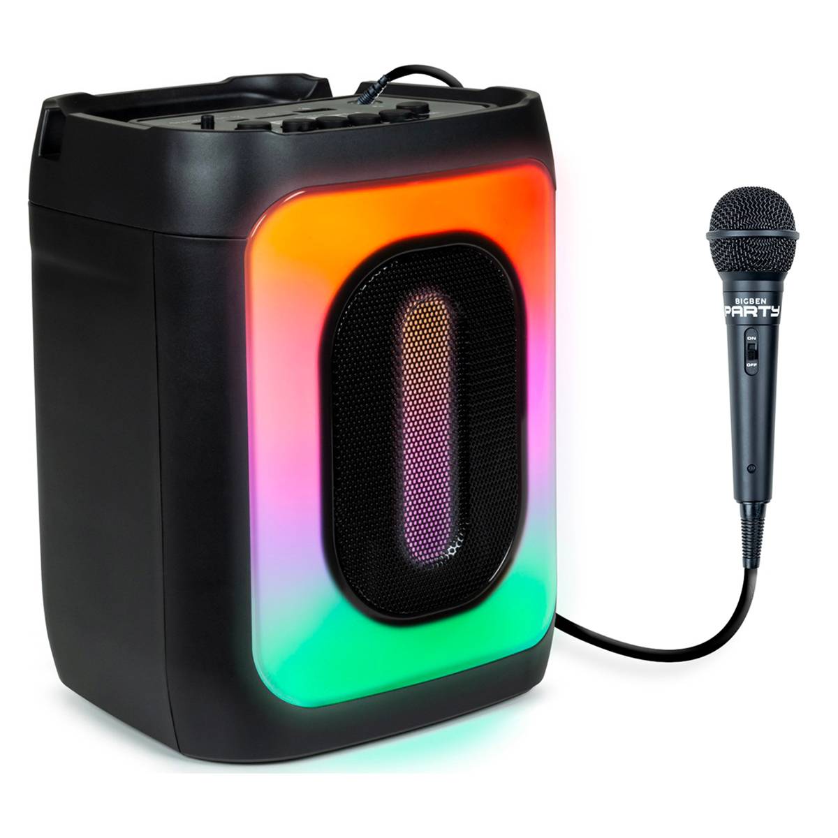 Enceinte Karaoké Bluetooth 30W avec Effets Lumineux et Micro Filaire 4M-0