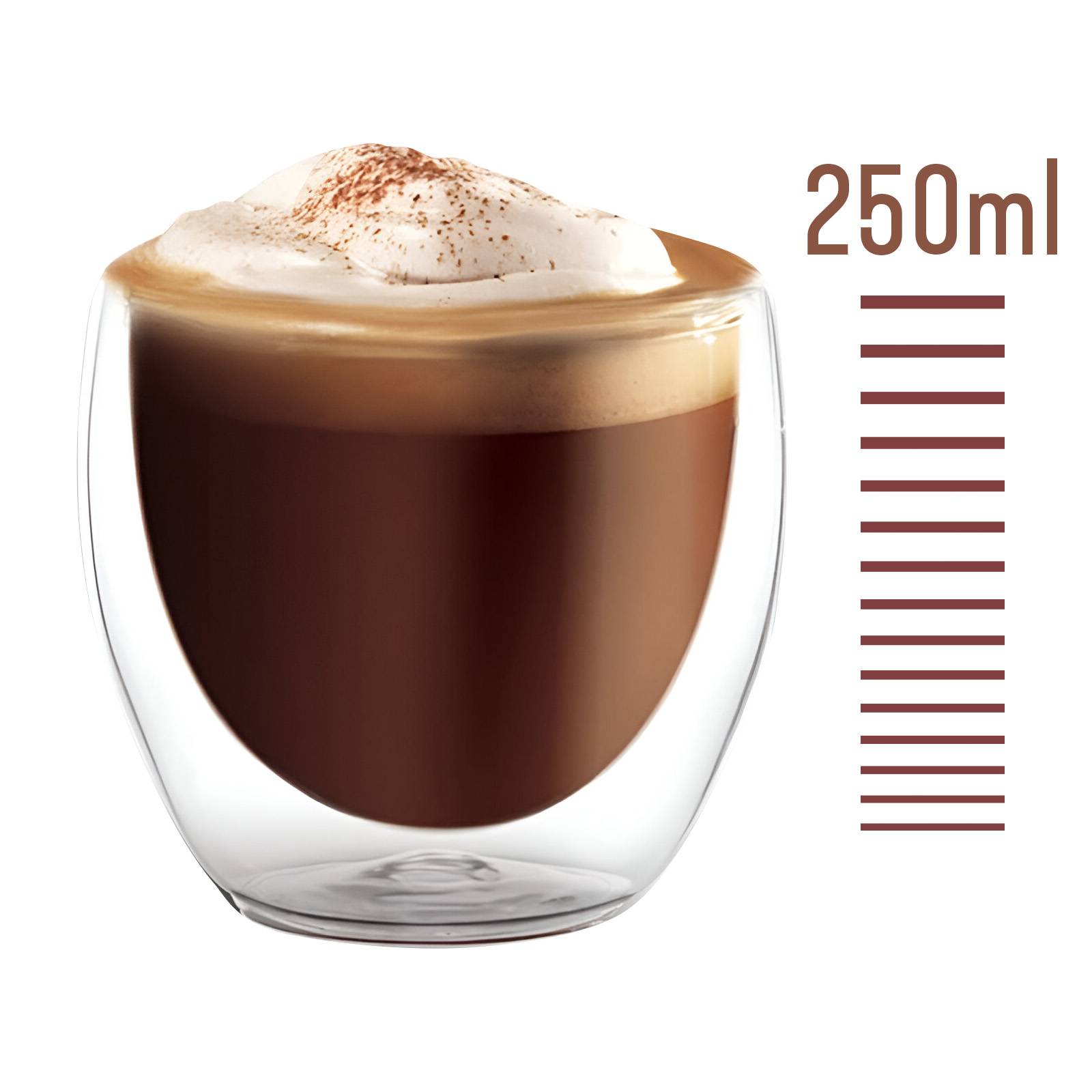 Paire de Verre à Café 250ml Double Paroi avec Effet Flottant-3