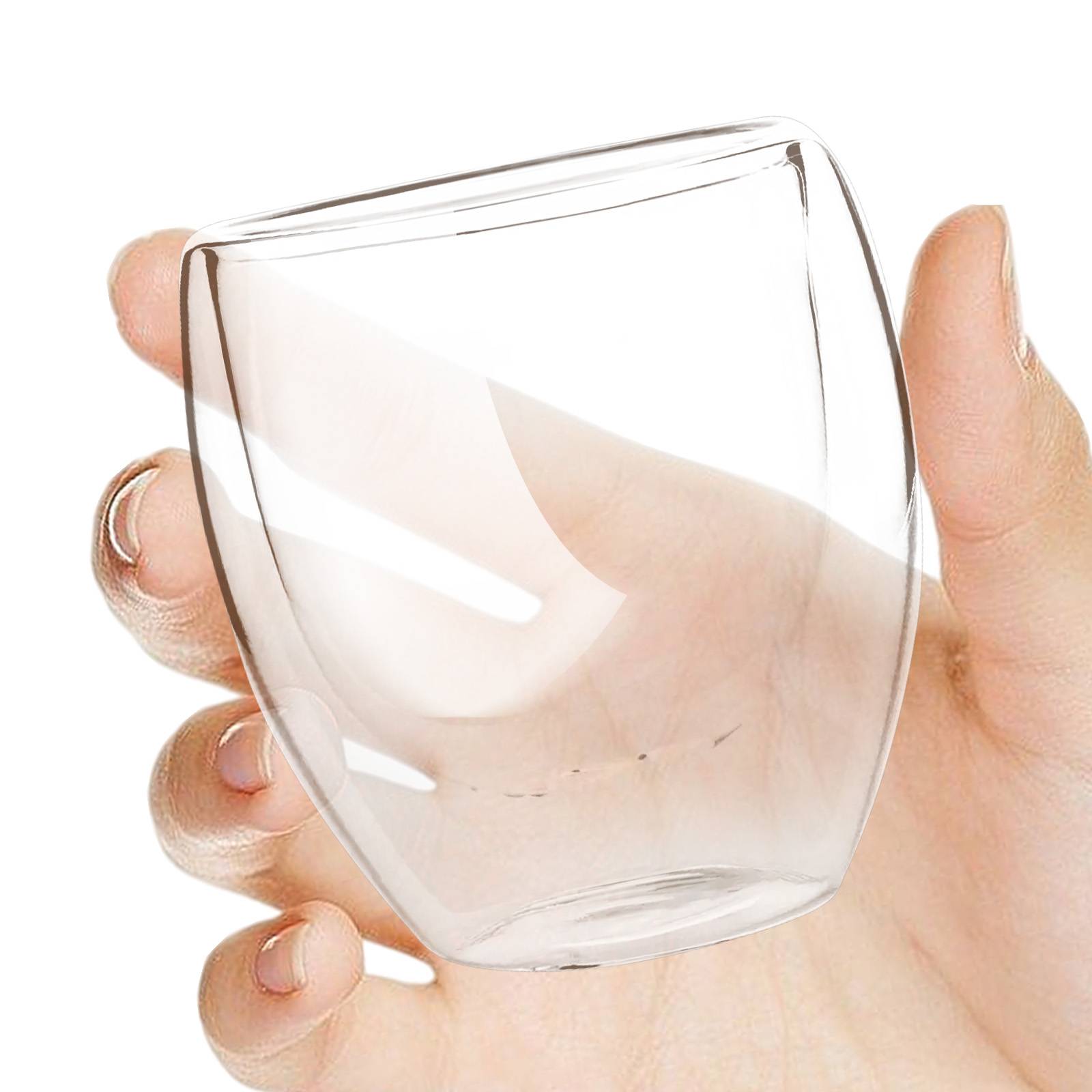 Paire de Verre à Café 250ml Double Paroi avec Effet Flottant-4
