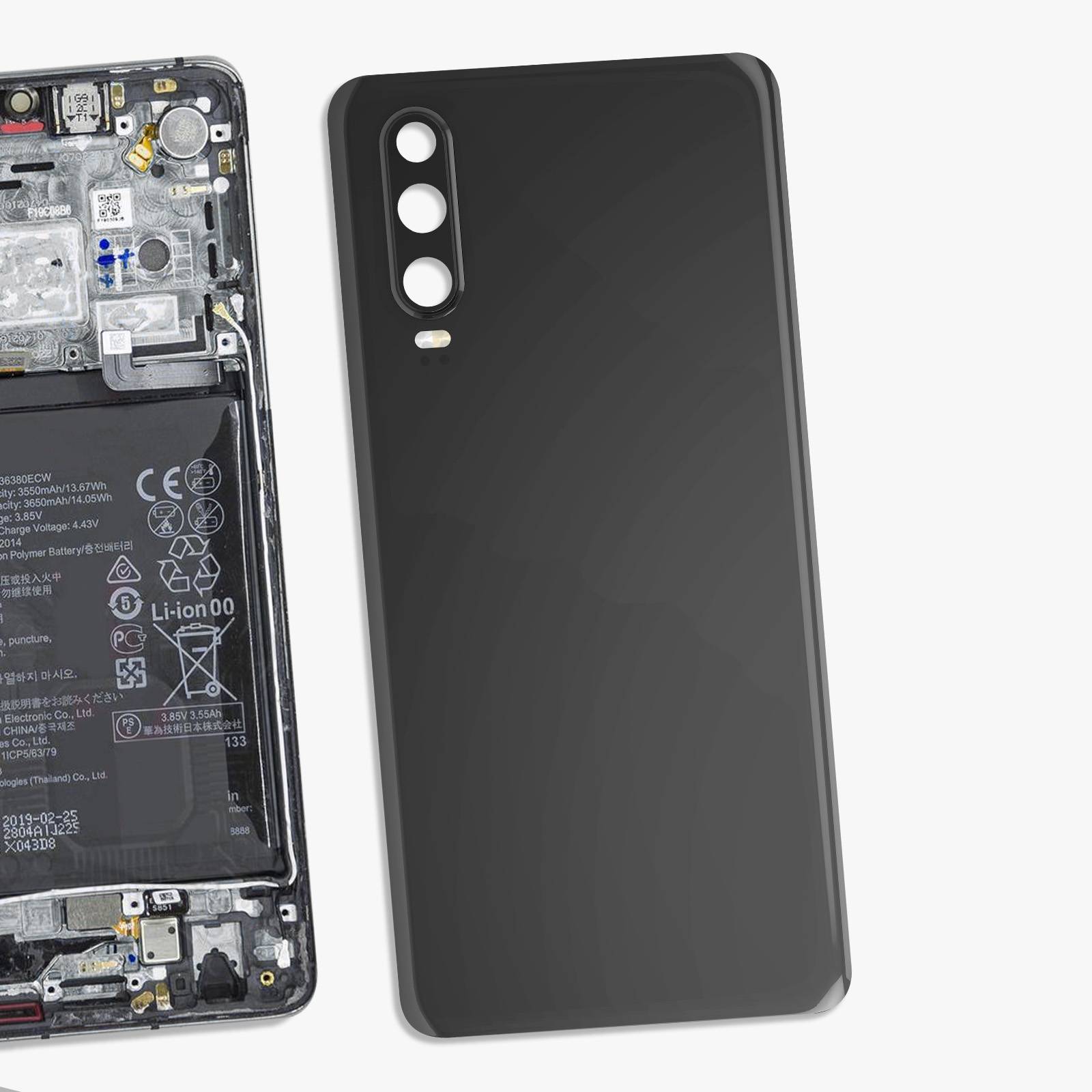 Vitre Arrière pour Huawei P30 avec Adhésif Intégré-4