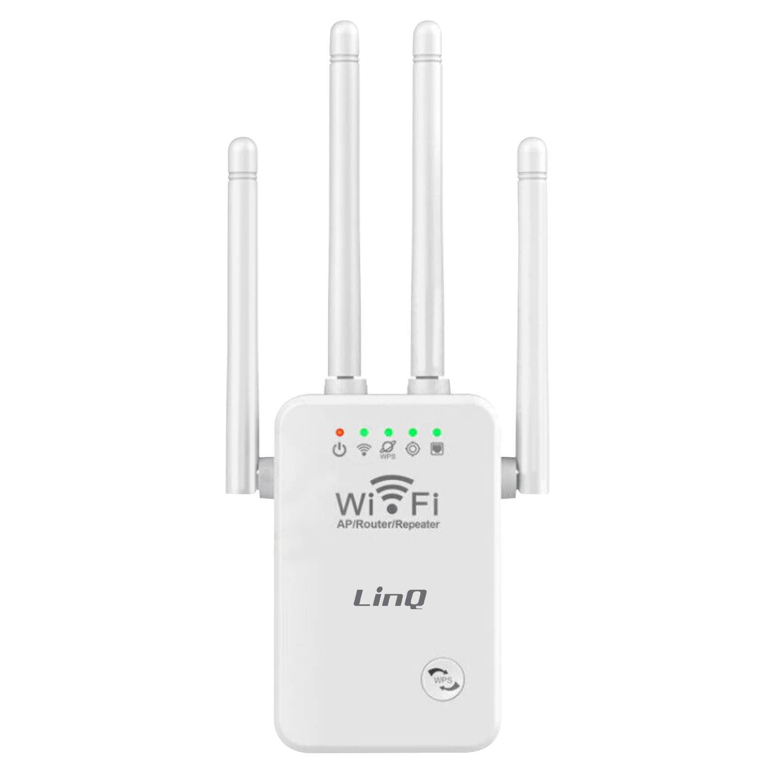Extendeur Wifi Sans fil Longue Portée 300Mbps 4 Antennes Réglables-1
