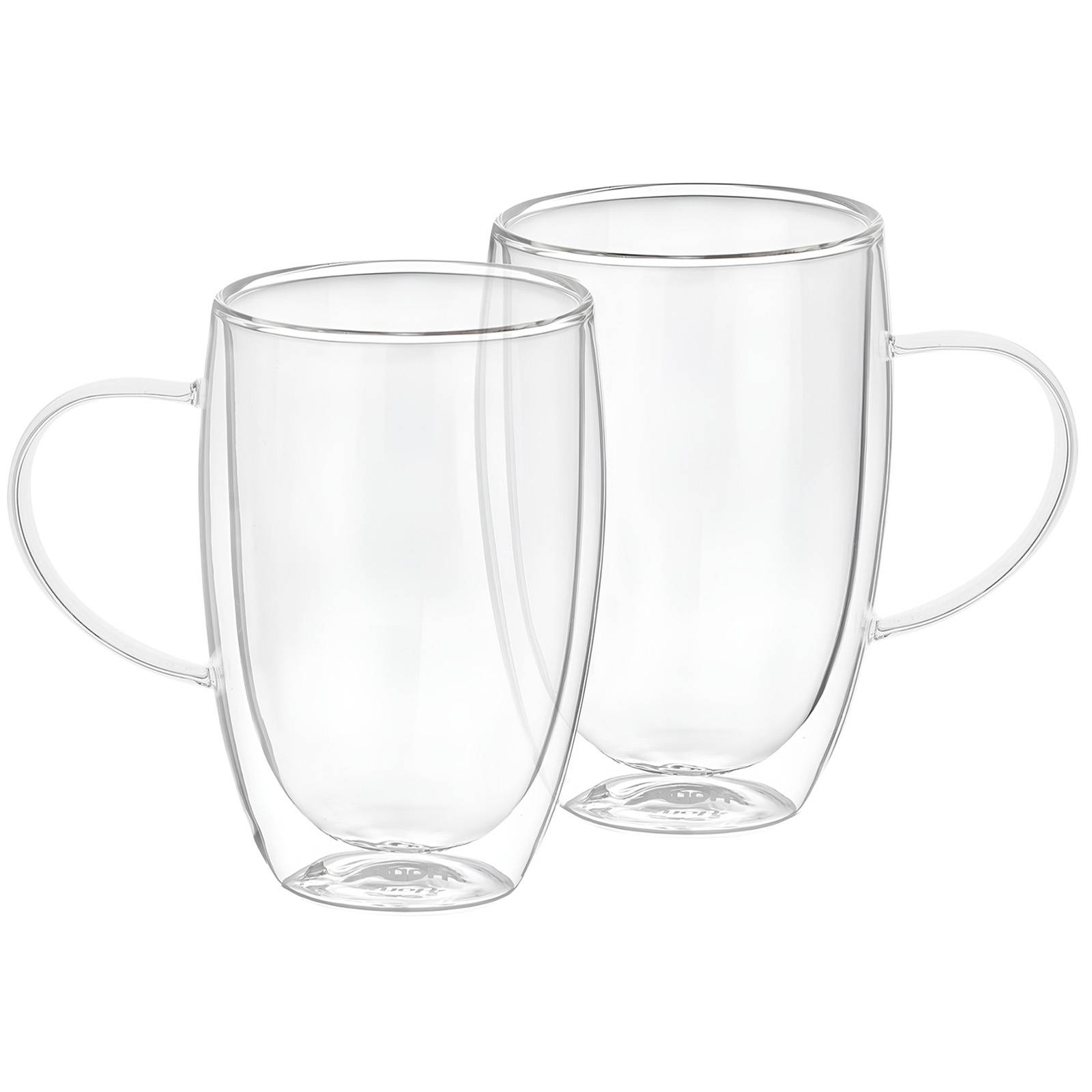 Lot 2 Verres avec Anse Double Paroi 350ml en Verre Borosilicate Solide-0