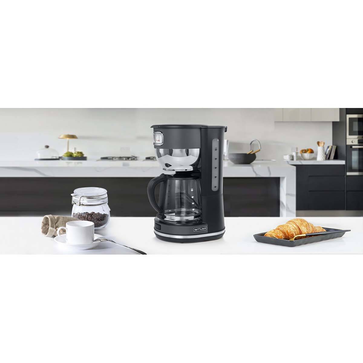 Muse MS-220 DG Cafetière gris Nombre de tasse=10 verseuse en verre, fonction de conservation de la chaleur-1