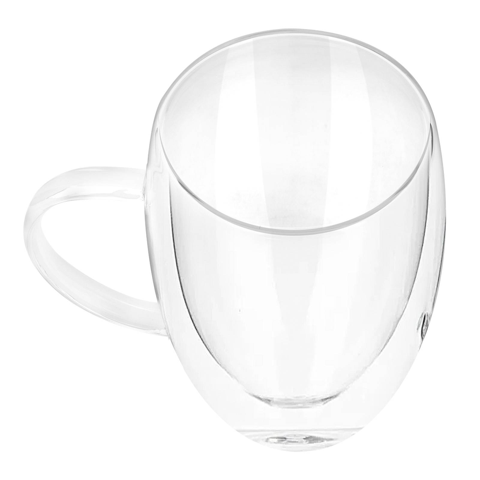 Lot 2 Verres avec Anse 350ml en Verre Borosilicate Solide-2