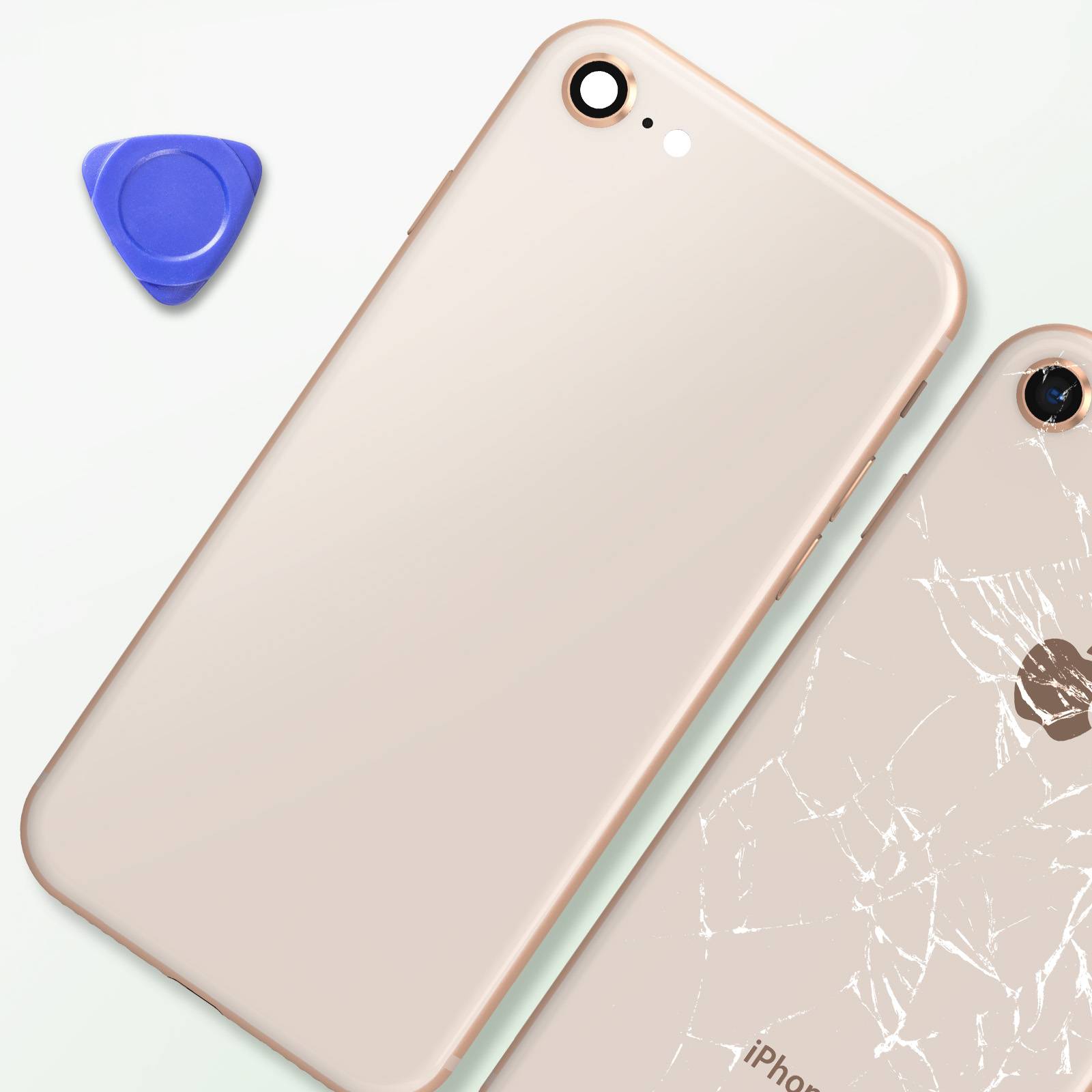 Châssis iPhone 8 avec Vitre arrière de remplacement-3