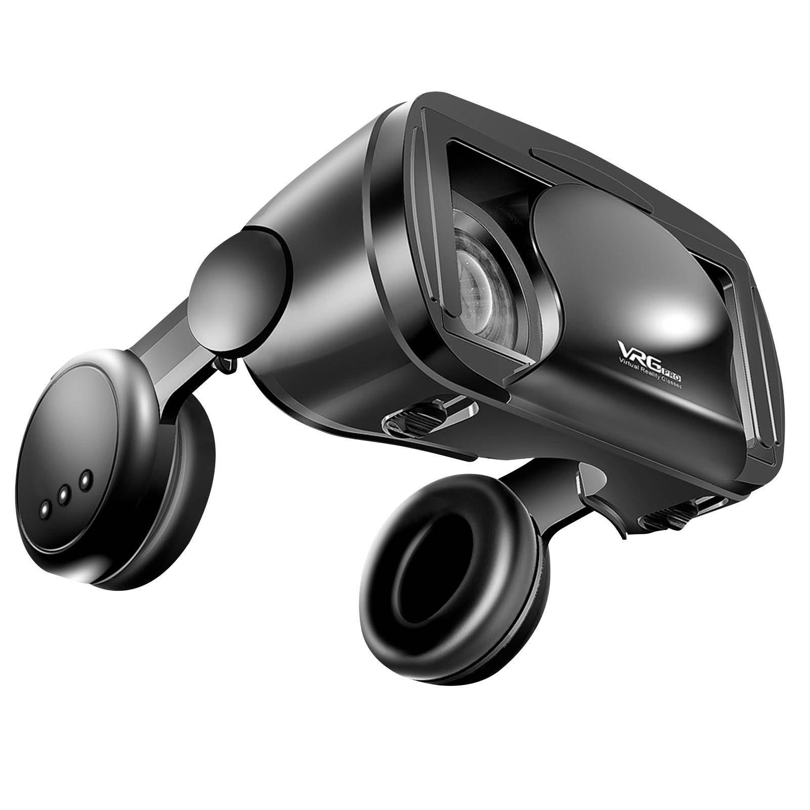 Casque VR Téléphone 3D Lentille Anti-Lumière Bleue Audio Jack 3.5mm Intégré-1