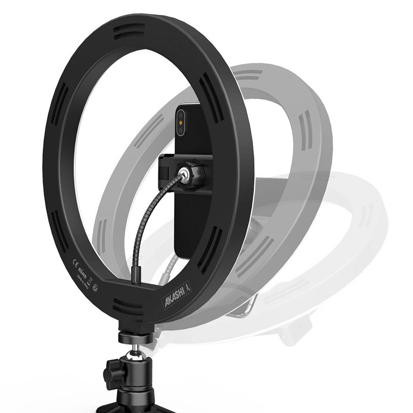 Akashi Ring Light Trépieds blanc/noir-3