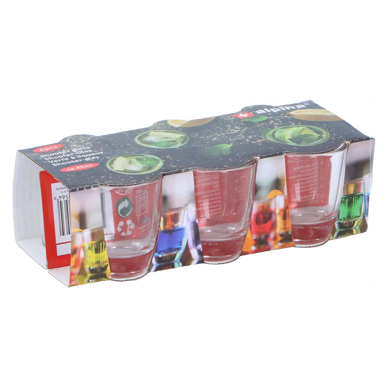 Pack de 6 Verres à Shot 45ml compatibles Boissons Alcool Résistant-3