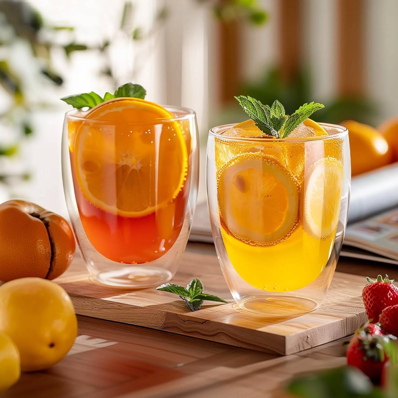Lot 2 Verres pour Boissons 350ml en Verre Borosilicate-1