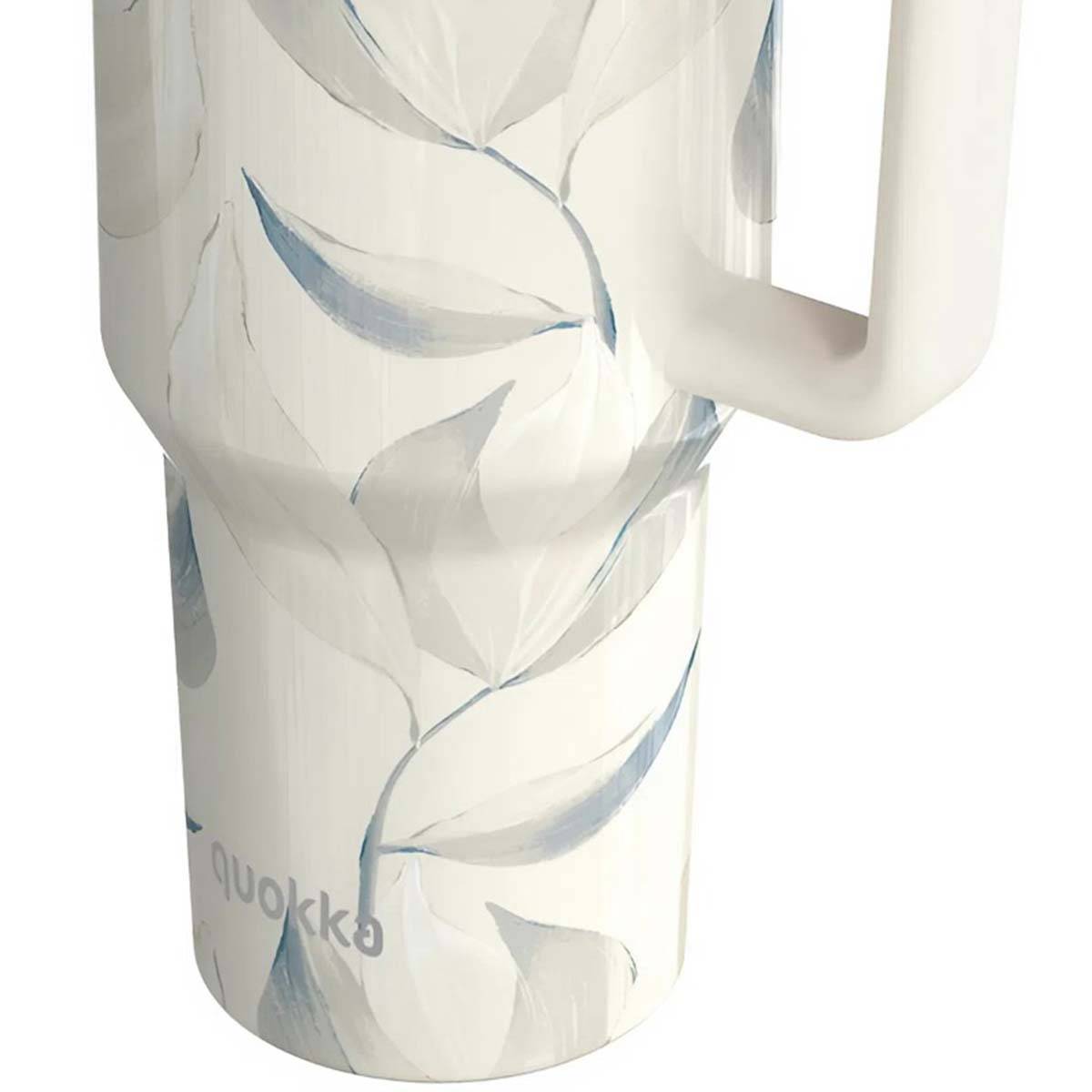 Gobelet Isotherme 1200 ml avec Paille au Décor Feuillage Coton-2