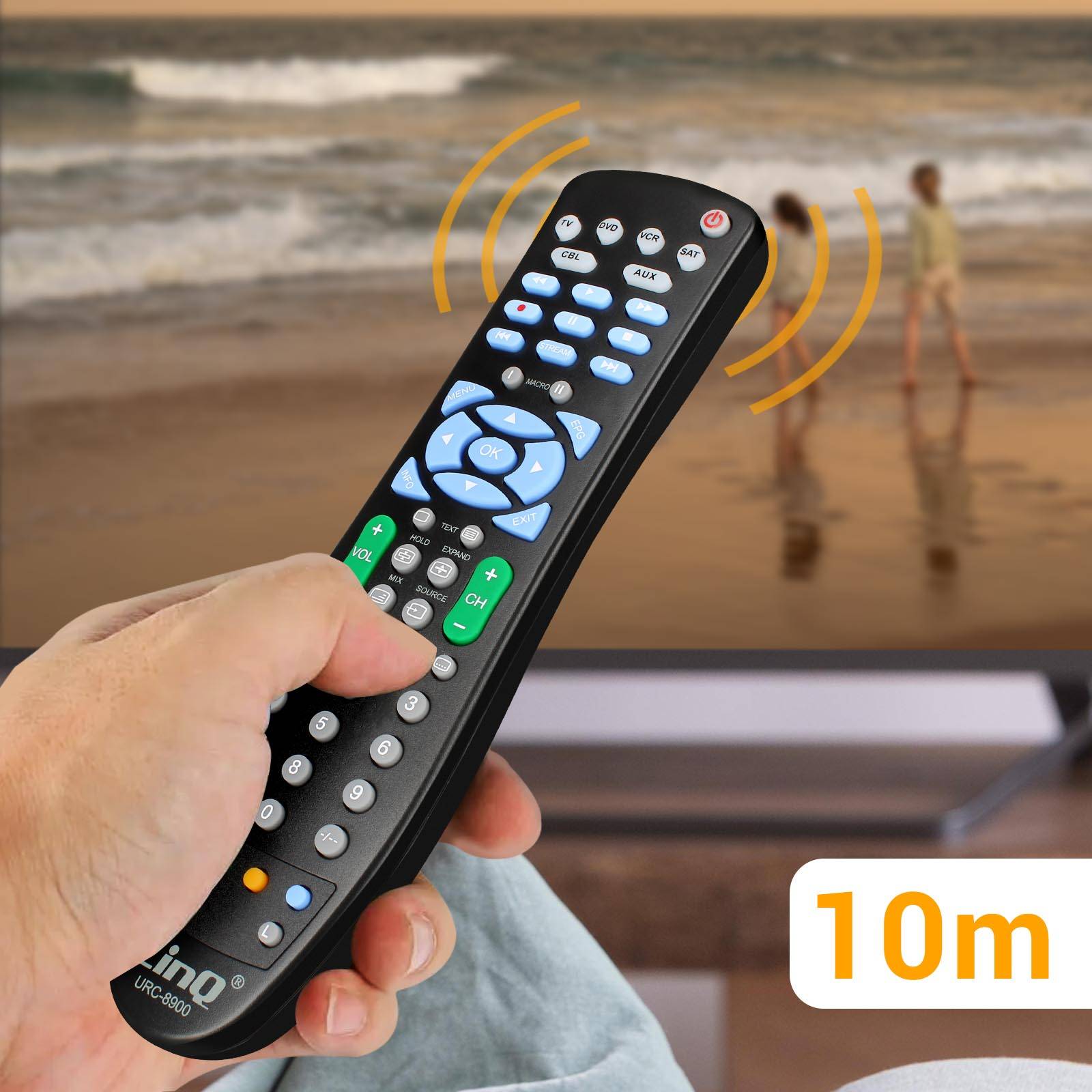 Télécommande Universelle TV Satellite DVD CBL Audio VCR Portée 10m-3