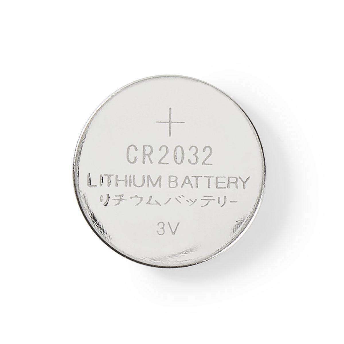 Pack de 5 Piles Boutons Lithium CR2032 3V DC Prêtes à l'Emploi-0